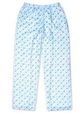 Blue Floral Fuzzy Pants