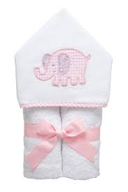 Pink Elephant Hooded Towel